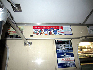 Размещение рекламы в метро стикеры 48х12 см
