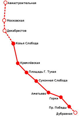 карта метро Казани